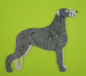  Irish Wolfhound felt aplication