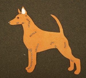  Miniature Pinscher felt aplication