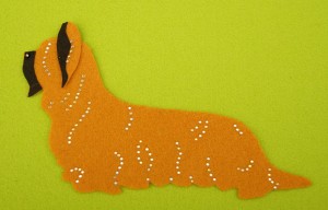Skye Terrier felt aplication
