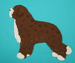 Spanish Water Dog felt aplication