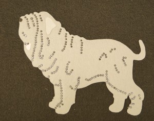 Napolitan Mastiff felt aplication for self-assembly 