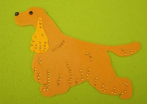 English Cocker Spaniel felt aplication for self-assembly 